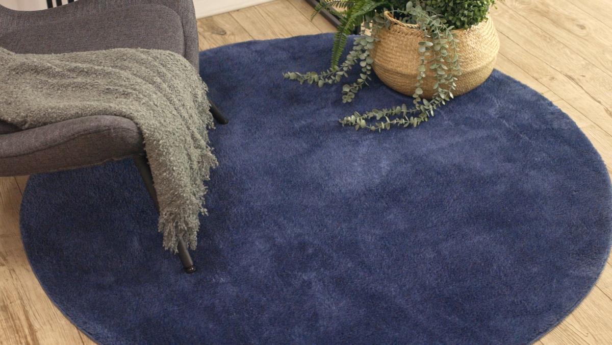 TEPPICH Lindo 120 cm - Blau, Textil (120/120cm) - rugsX