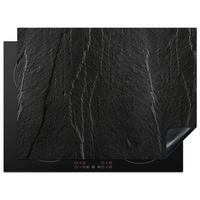 HERDABDECKPLATTE Stein - Anthrazit - Dunkelgrau - Steinstruktur Herdabdeckung Induktionsfeld 70x52 cm - Anthrazit, Kunststoff (70/52/0.2cm) - MuchoWow
