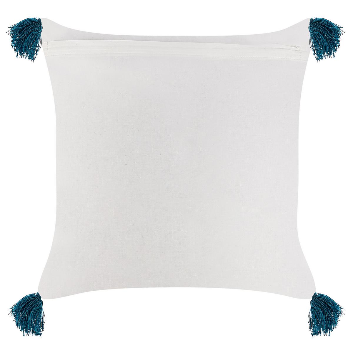 DEKOKISSEN Dunkelblau 45/45 cm Tilia - Dunkelblau, Naturmaterialien/Textil (45/45cm) - Beliani