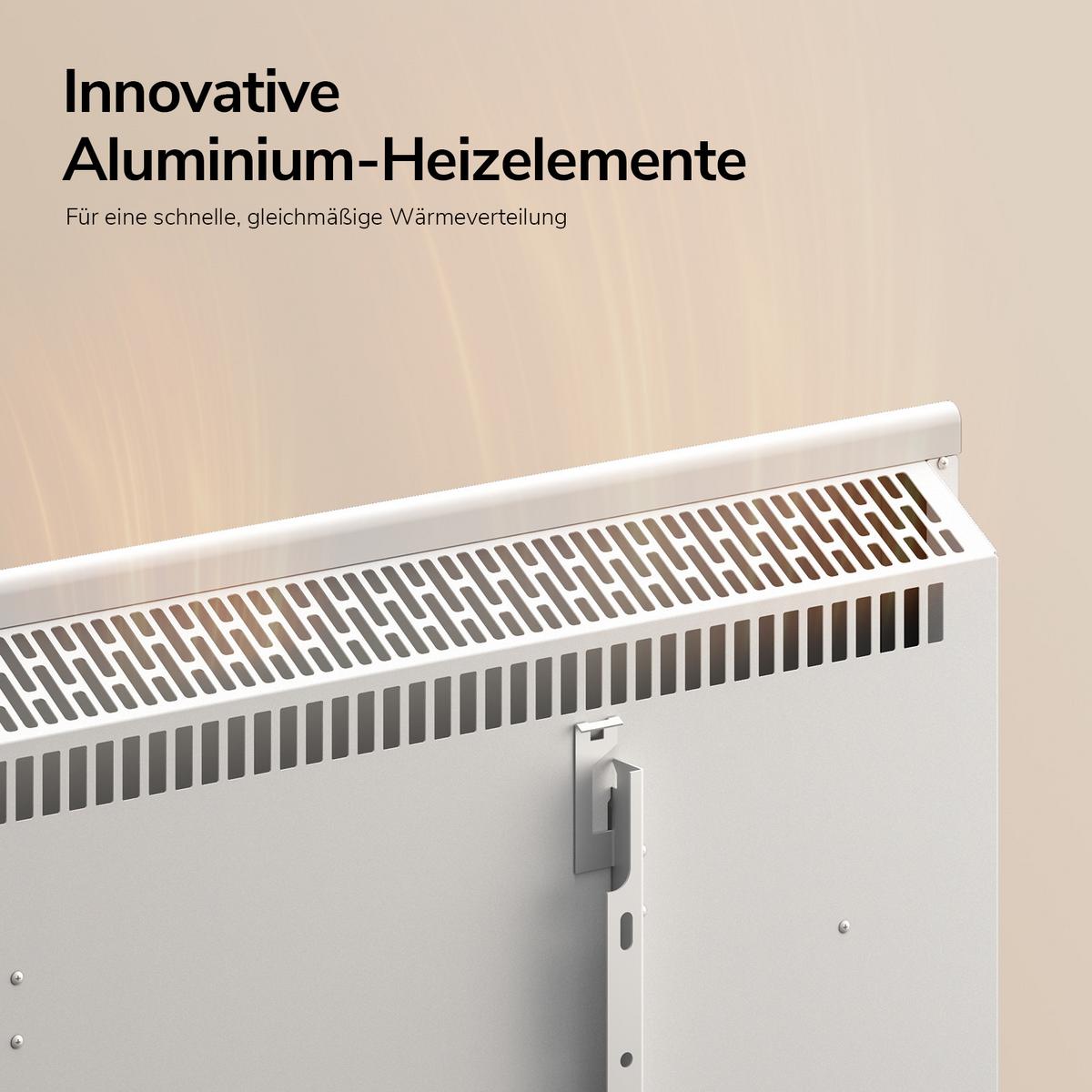 KONVEKTOR-HEIZKÖRPER mobil 2000W - Weiß, Kunststoff (83.5/45/8.5cm) - EMKE