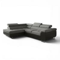 ECKSOFA Jade Mit Schlaffunktion - Grau, Holzwerkstoff/Textil (202/275cm) - Fun Möbel