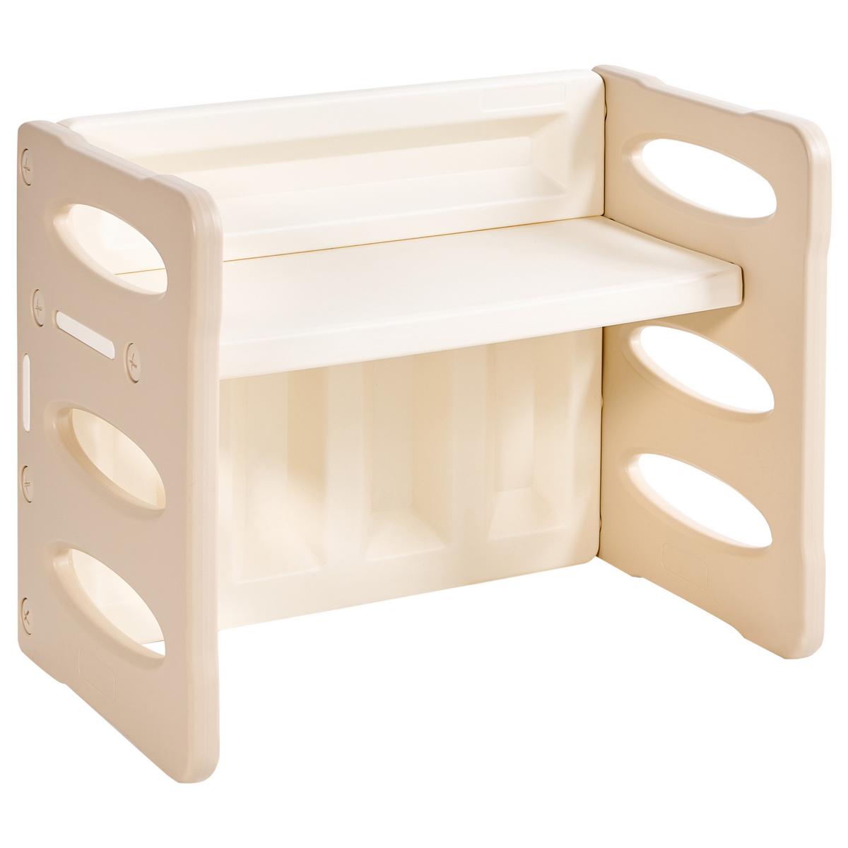 KINDERTISCH mit Stühlen Beige Bulloo - Beige, Kunststoff (67/42/53cm) - Beliani