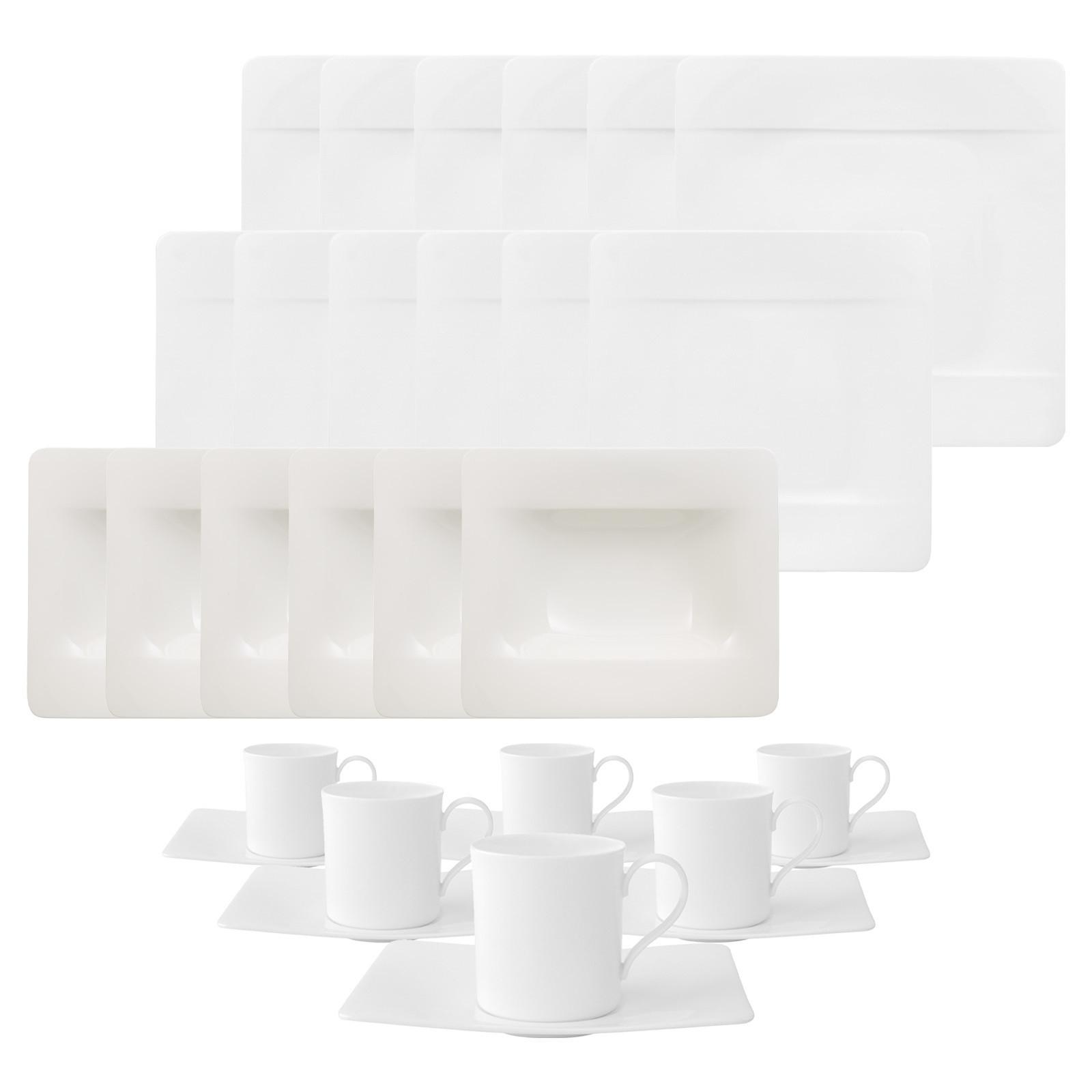 KOMBISERVICE Modern Grace weiß 30-tlg. - Weiß, Keramik (2/2/2cm) - Villeroy & Boch