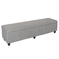 AUFBEWAHRUNGS-TRUHE XXL Grau - Grau, Textil (180/45/45cm) - MCW