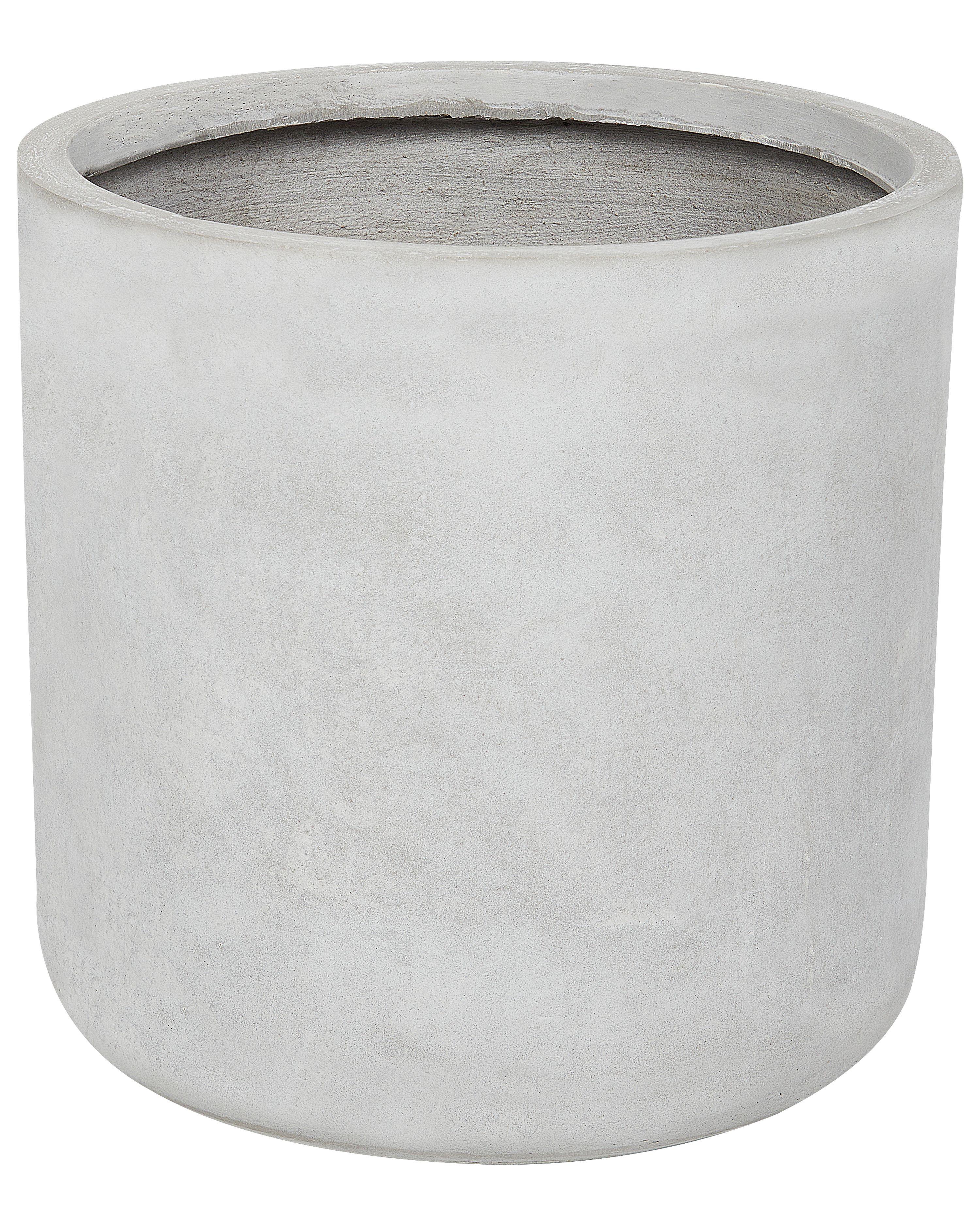 BLUMENTOPF Grau Messene - Grau, Naturmaterialien (33cm) - Beliani