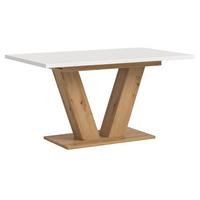 ESSTISCH weiß, Eiche Artisan, Küchentisch ausziehbar 150 - 190 cm - Weiß/Eiche Artisan, Holzwerkstoff/Metall (150/90/76cm) - Inn.Furn