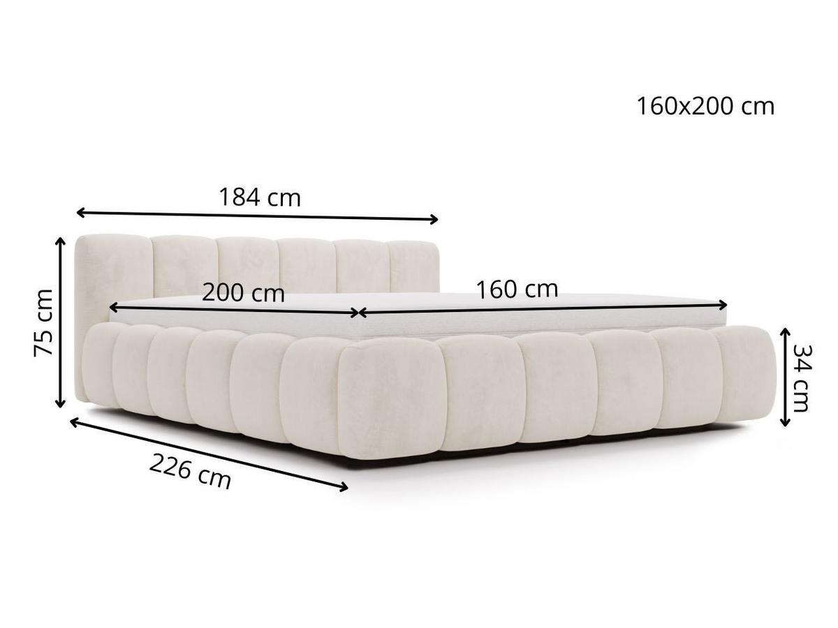POLSTERBETT Cloud low 160x200 Braun - Braun, Textil (160/200cm) - Graingold