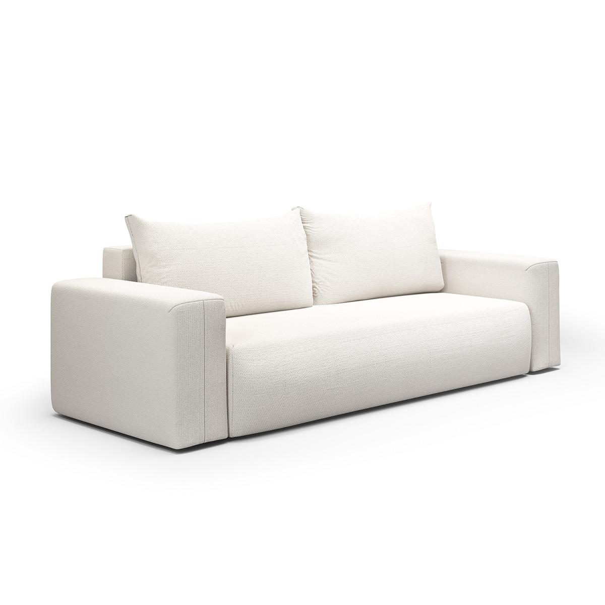 SOFA Bliss 3 Sitzplätze Gebrochenes Weiß - Weiß, Holz (252/72/97cm) - Petits-meubles