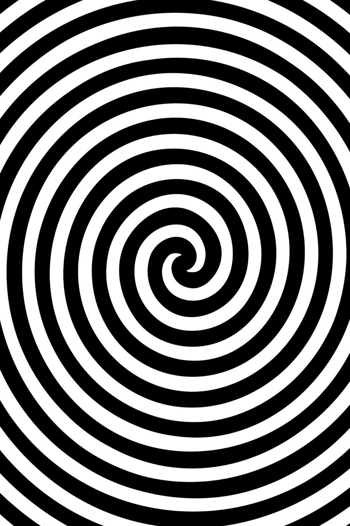 ROLLO LICHTDURCHLÄSSIG 120x180 cm Hypnotisierender Kreis - Schwarz, Textil (120/180cm) - TULUP