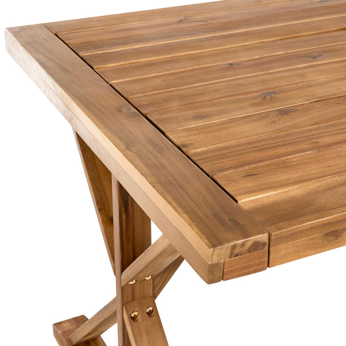 GARTENTISCH 90/180 cm Akazienholz Braun Calabritto - Braun, Holz (90/180/74cm) - Beliani