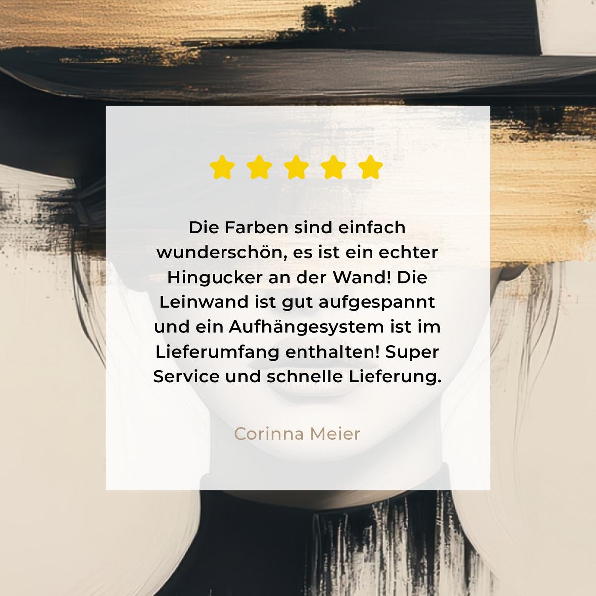 LEINWANDBILD Frau - Hut - Farbe Wandbild 40x30 cm - Goldfarben, Textil (40/30cm) - MuchoWow