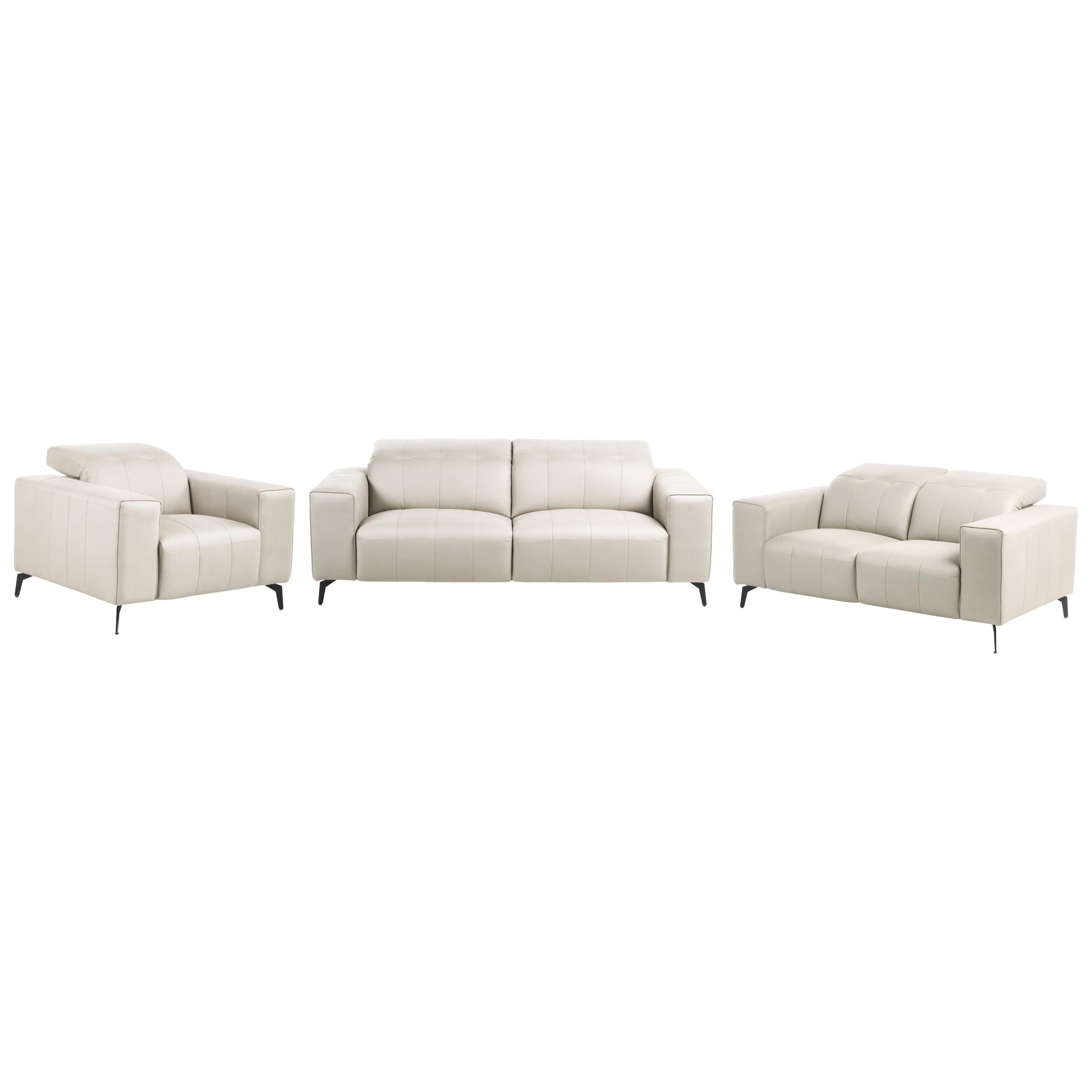 SOFA-SET 6-Sitzer Stoff Hellbeige Ommel - Beige/Schwarz, Textil (210/80/102cm) - Beliani