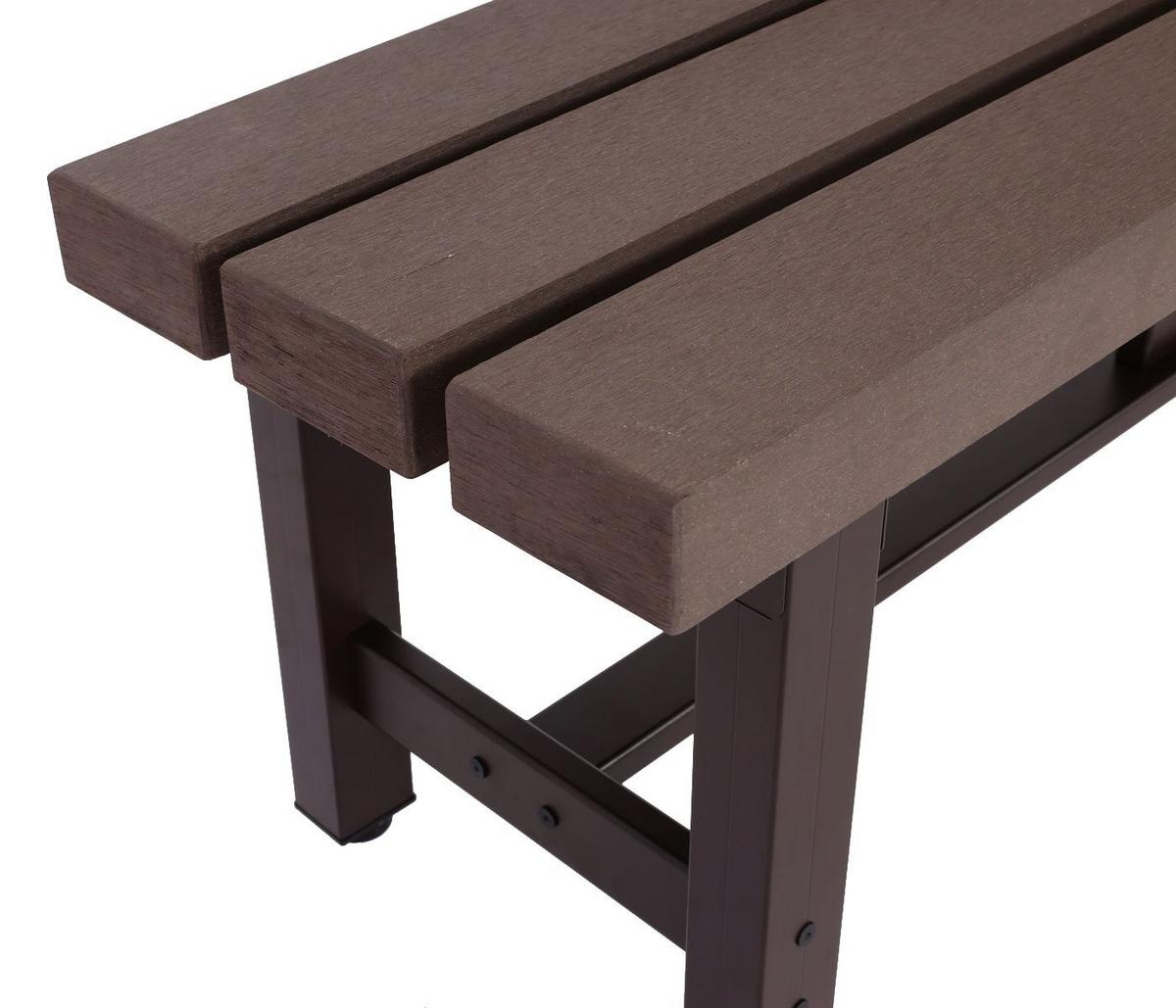 ALU GARTENBANK Braun - Braun, Metall (180/40/34cm) - MCW