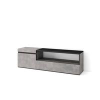 LOWBOARD, Zementgrau, 150/35/45cm - Hellgrau, Holzwerkstoff (150/45/35cm) - Skraut Home