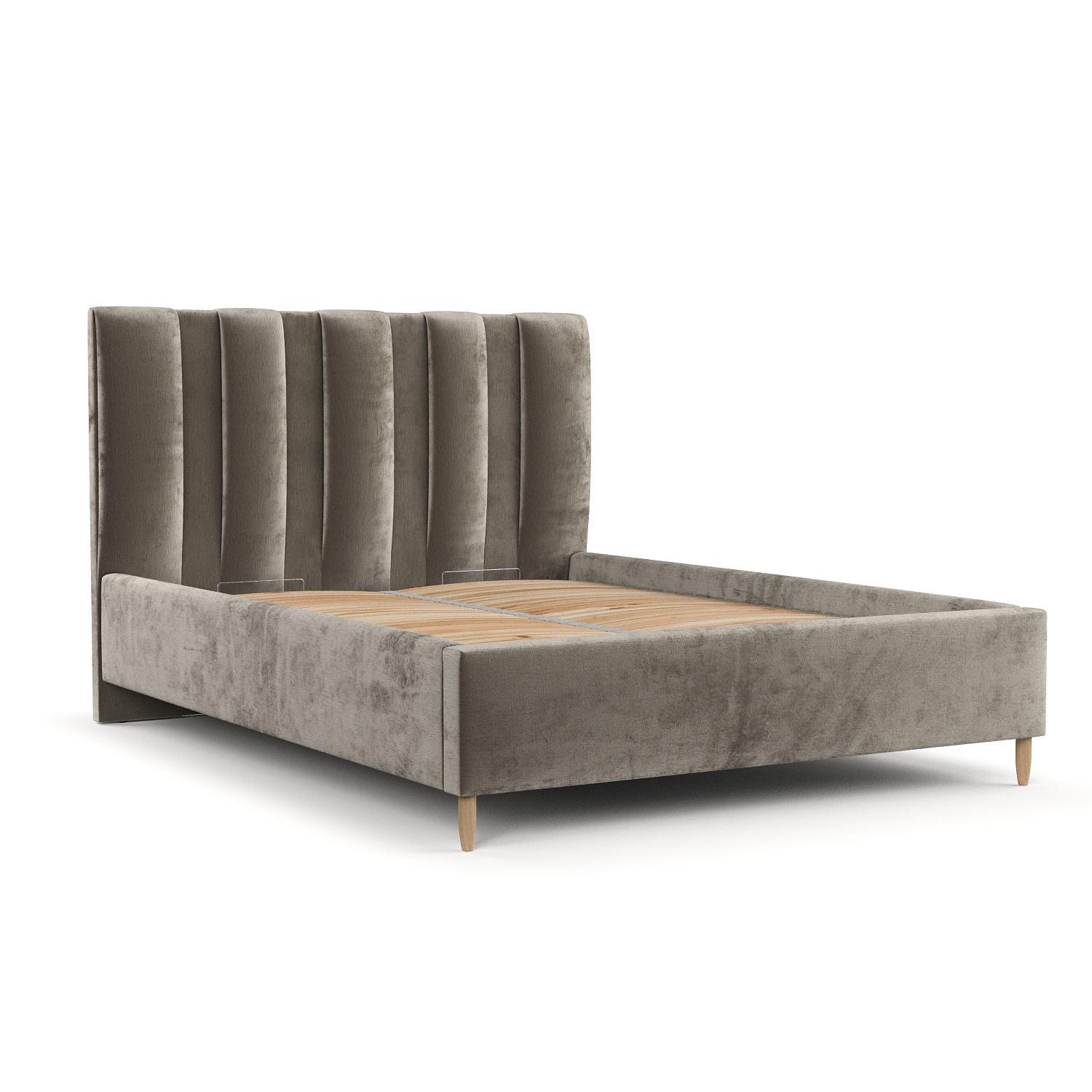 POLSTERBETT Loom 140/200 cm Beige im Lotta Stoff - Beige/Naturfarben, Holz/Holzwerkstoff (140/200cm) - AltaBeds
