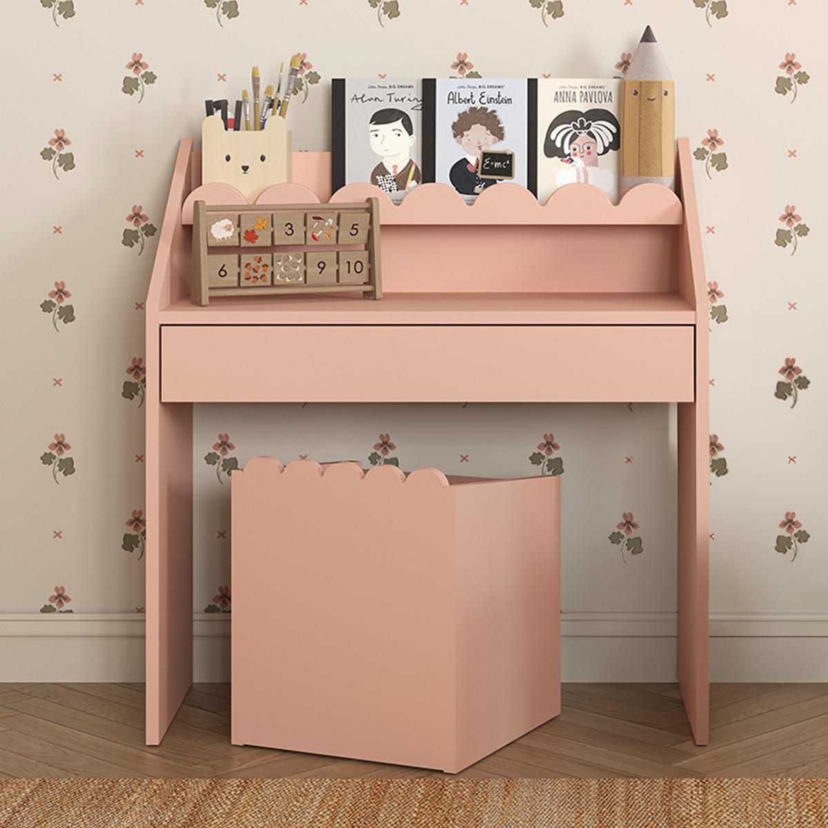 SCHREIBTISCH Book Nook Rose - Pink, Holzwerkstoff (71/76/33cm) - Petits-meubles