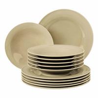 TAFELSERVICE Beat Color Glaze Sandbeige 12-tlg. - Beige, Keramik (32.3/23.5/32.3cm) - Seltmann Weiden
