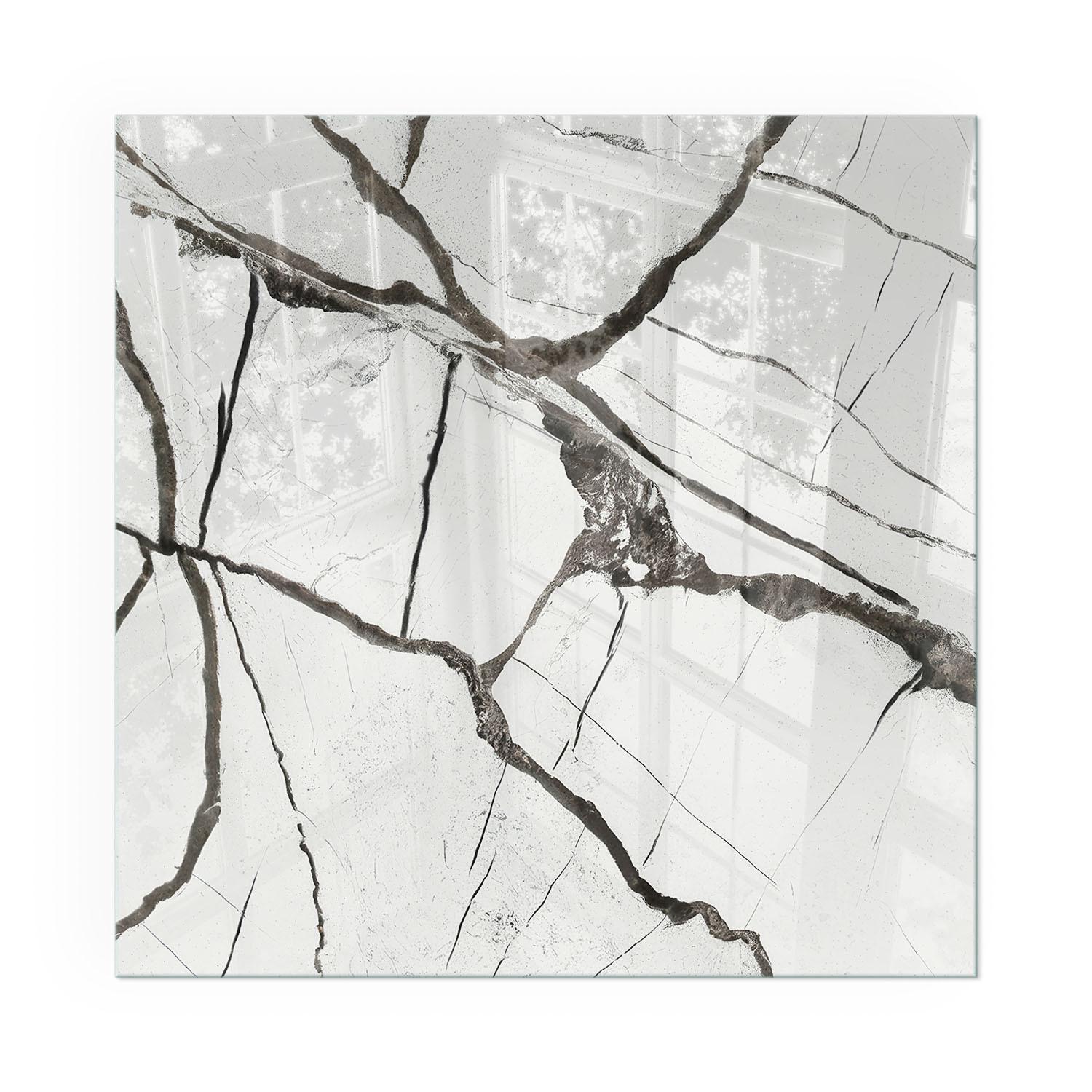 GLASPLATTE für Kamin 60x60 cm - Weiß, Glas (60/60/0.4cm) - TULUP
