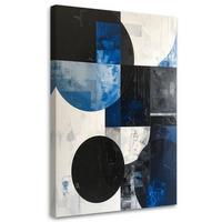 LEINWANDBILD 3D und geometrisch 30x45cm - Blau, Textil (30/45cm) - Feeby