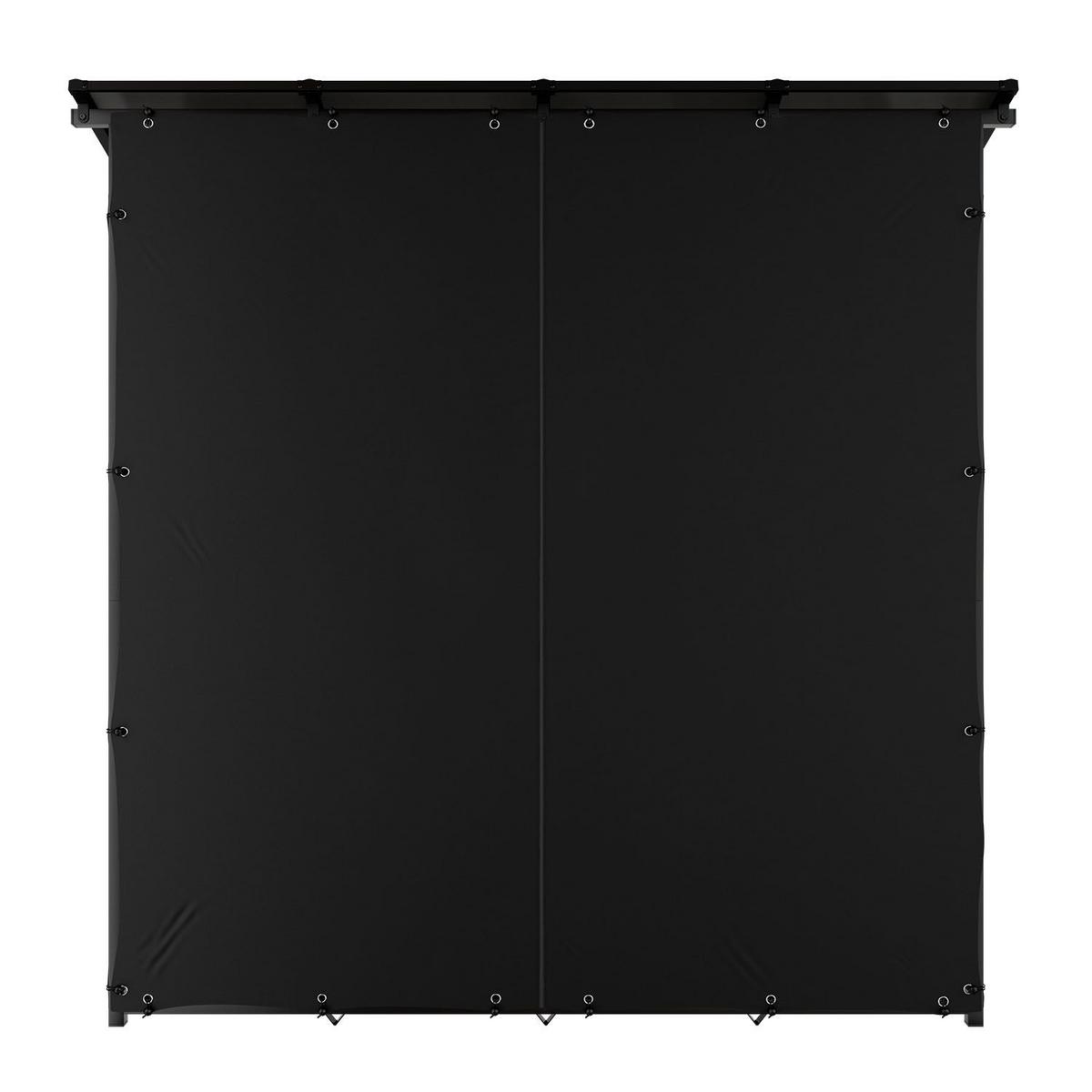 KAMINHOLZREGAL mit Dach - Schwarz, Metall (70/185/185cm) - Juskys
