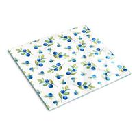GLASPLATTE 60x52 cm Blaubeeren - Blau, Glas (60/0.4/52cm) - TULUP