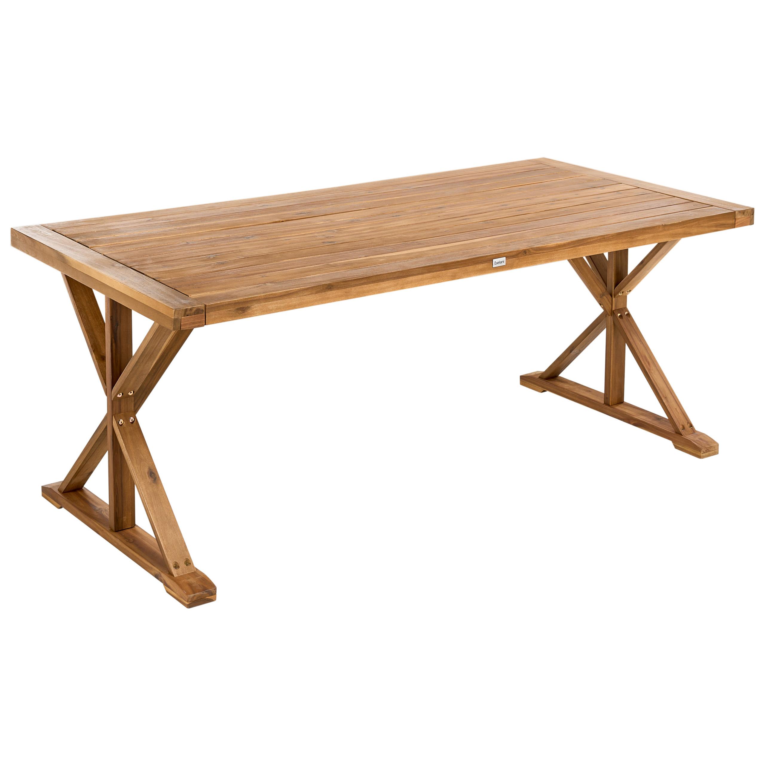 GARTENTISCH 90/180 cm Akazienholz Braun Calabritto - Braun, Holz (90/180/74cm) - Beliani