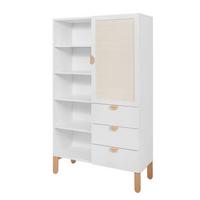 BÜCHERREGAL Laurie Weiß und Holz - Weiß, Holzwerkstoff (90/150/32.5cm) - Petits-meubles