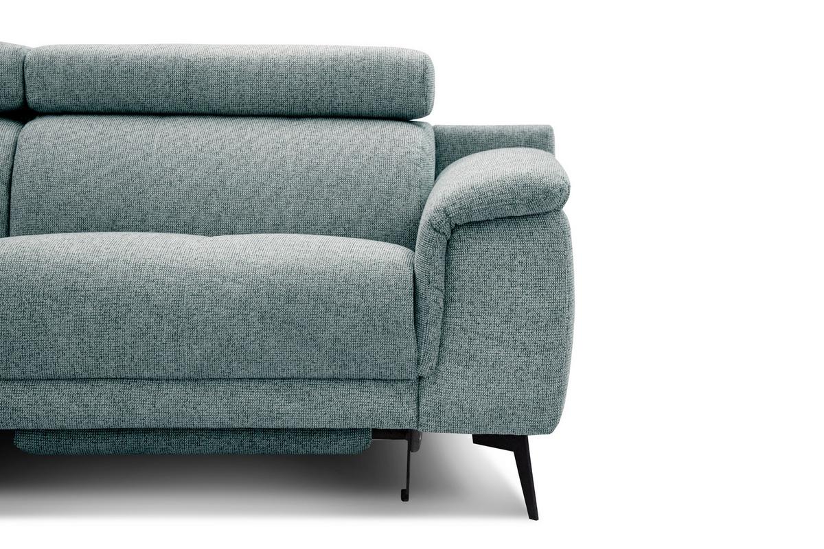 ECKSOFA FIERO 5-Sitzer mit 1 Relaxfunktion, mintgrün - Mintgrün, Holzwerkstoff/Textil (228/290cm) - Wozimo