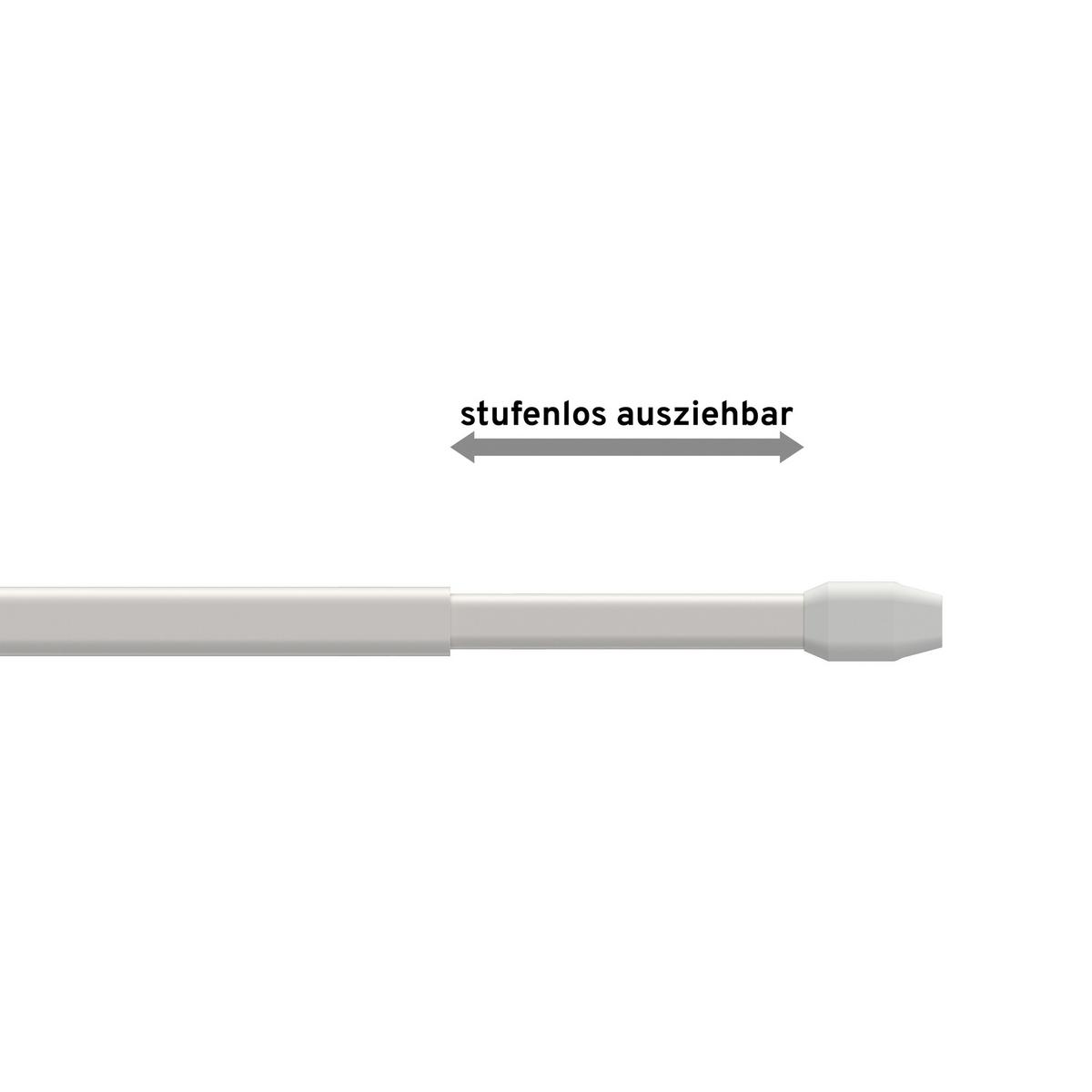 SCHEIBENSTANGEN / VITRAGESTANGEN MIT KLEBEHAKEN Geno 50-80 cm, oval, Weiß, Packung 2 Stück - Weiß, Kunststoff/Metall (1.2/2.4/80cm) - INTERDECO
