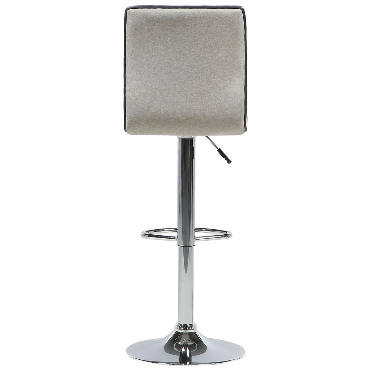 BARHOCKER 2er-Set Polsterbezug Beige Lucerne - Beige, Textil/Metall (40/116/39cm) - Beliani