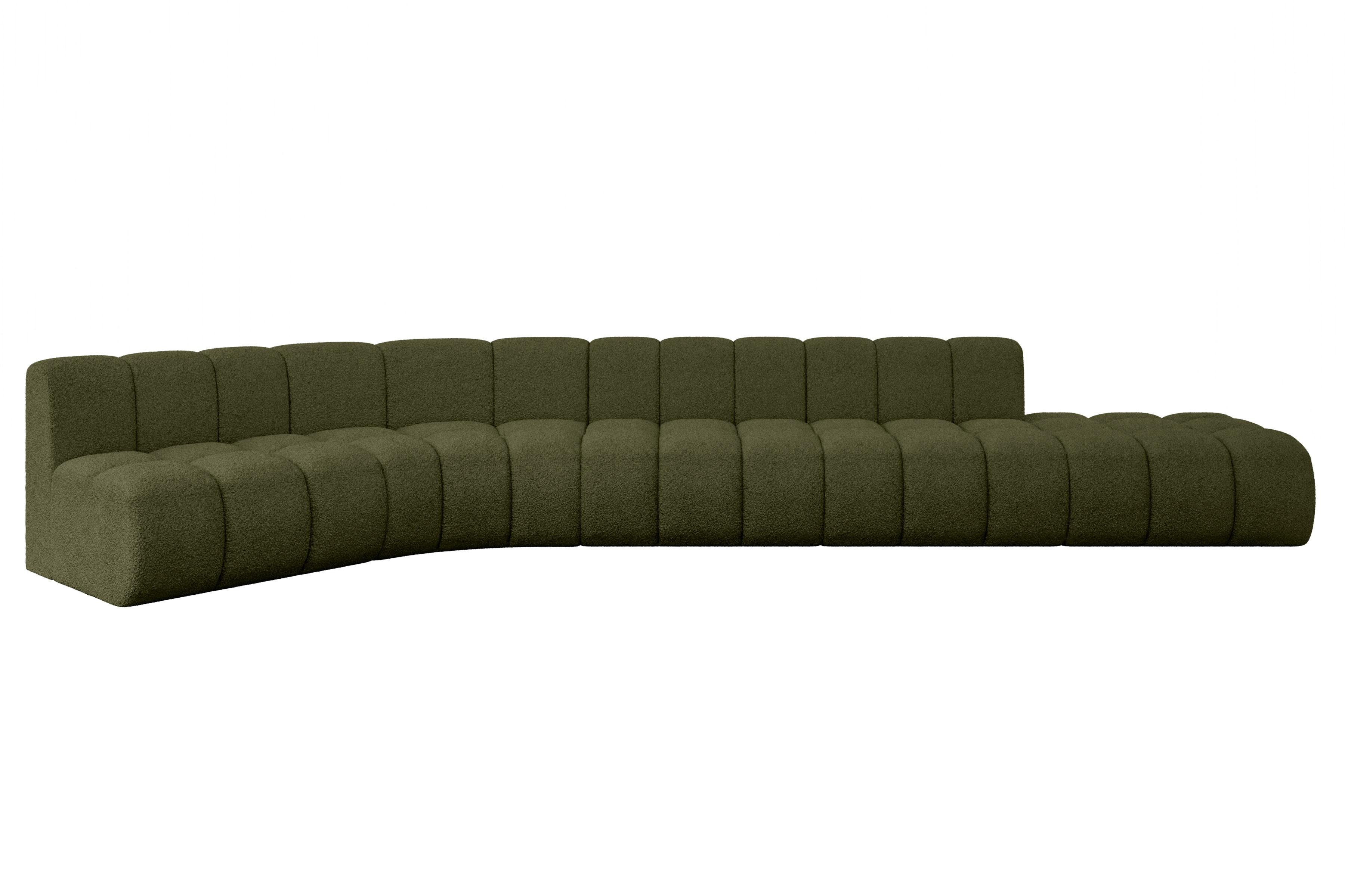 ECKSOFA modulares Sofa Brilo-L2 - 471x174x70 cm Grün - Grün, Holzwerkstoff/Textil (471/174cm) - ALTDECOR