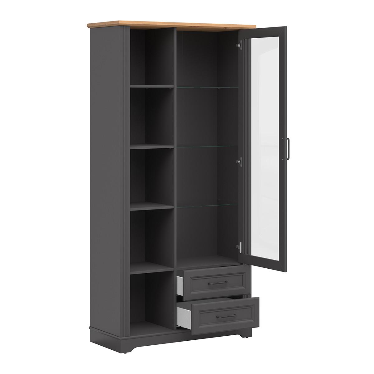 GESCHIRRSCHRANK Charlie Grau - Grau, Holzwerkstoff (100/200/42cm) - Petits-meubles