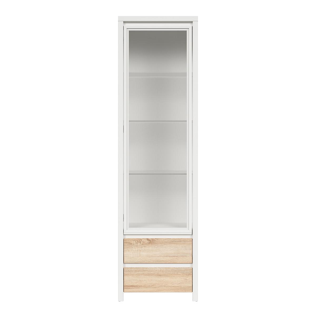 VITRINE Soren Holz und Weiß - Weiß, Holzwerkstoff (56/200.5/40.5cm) - Petits-meubles