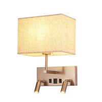 LED WANDLEUCHTE Noxvin 25/15/33.5 cm - Nickelfarben, Textil/Metall (15/33.5/25cm) - ZMH