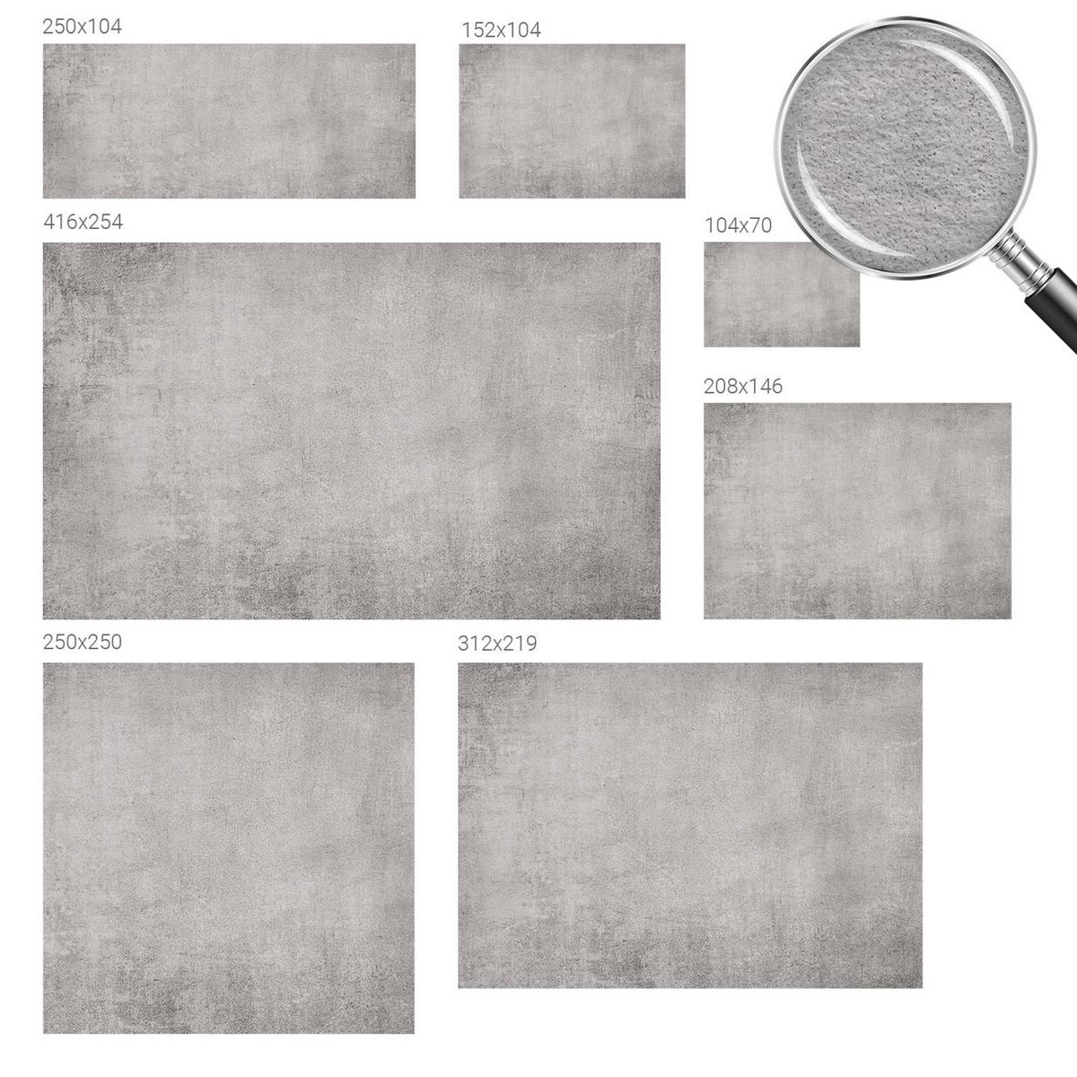 FOTOTAPETE 312x219 cm - Betonmuster - Grau, Textil (312/219cm) - Wallfluent