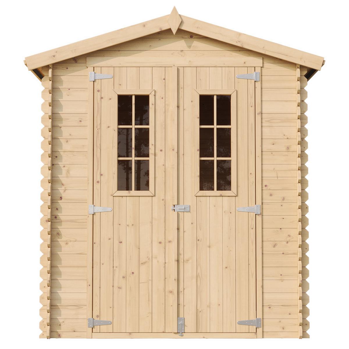 HOLZHAUS GARTENHAUS- B196xL186xH218 cm/ 2,82 m2 - M320C - Beige, Holz (180/218/186cm) - Timbela