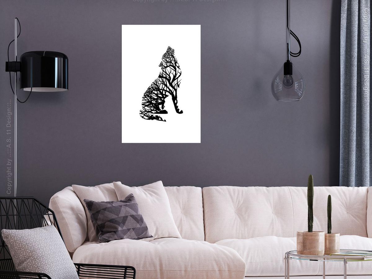 KUNSTDRUCK Schwarz-Weiß 40/60 cm - Schwarz, Textil (40/60cm) - KUNSTLOFT