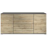 SIDEBOARD Rova Eiche Wotan - Eiche Wotan, Holzwerkstoff (166.5/75.5/35cm) - Vladon