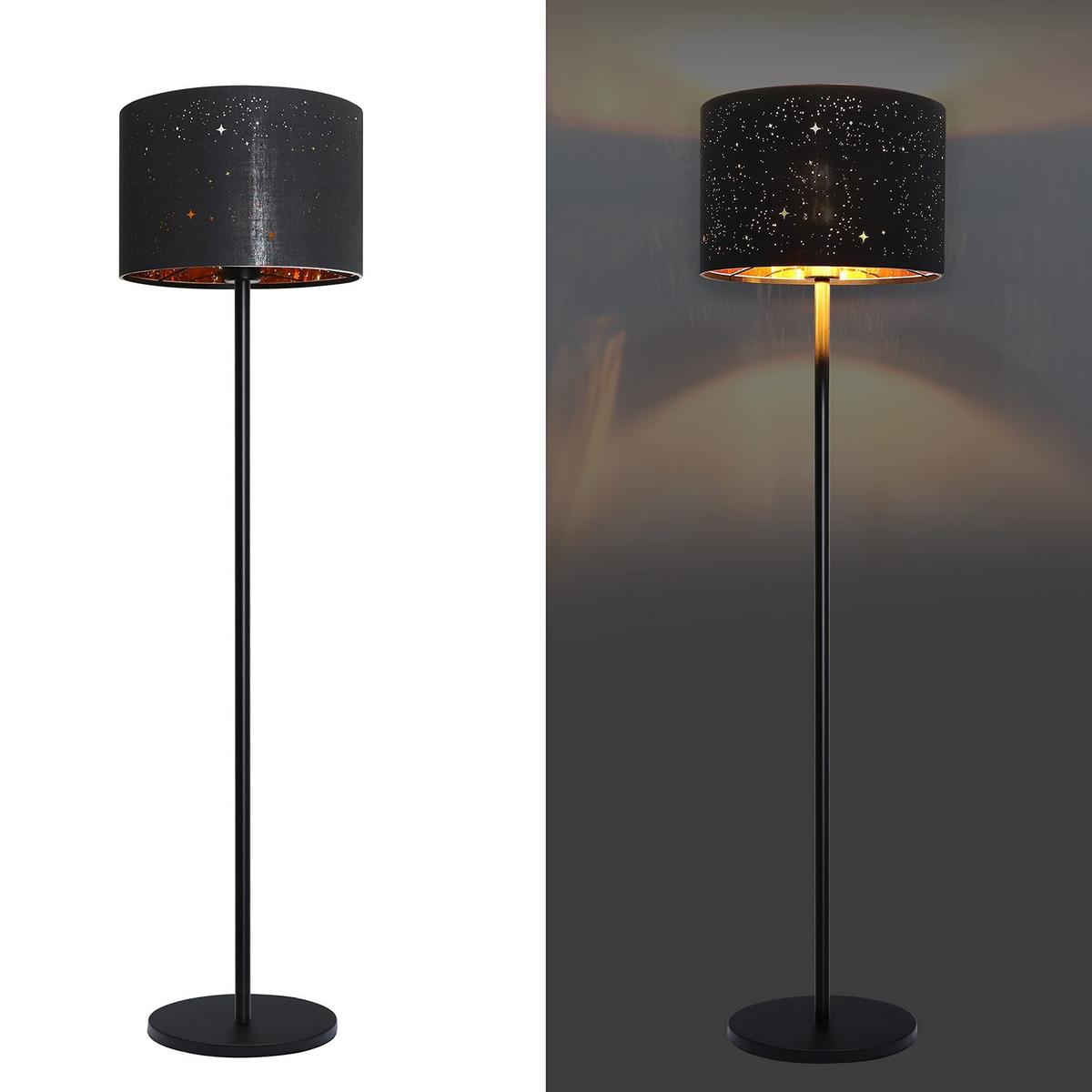 STEHLAMPE Elara 30/30/145 cm - Schwarz, Metall (30/30/145cm) - ZMH