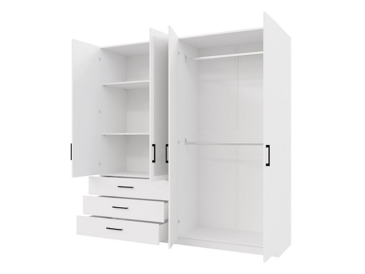 DREHTÜRENSCHRANK Pekin 4D - Kaschmir/Schwarz, Holzwerkstoff/Kunststoff (196/215/60cm) - MIRJAN24