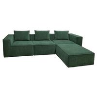 SOFA-GARNITUR Grün - Grün, Textil (270/63/190cm) - MCW