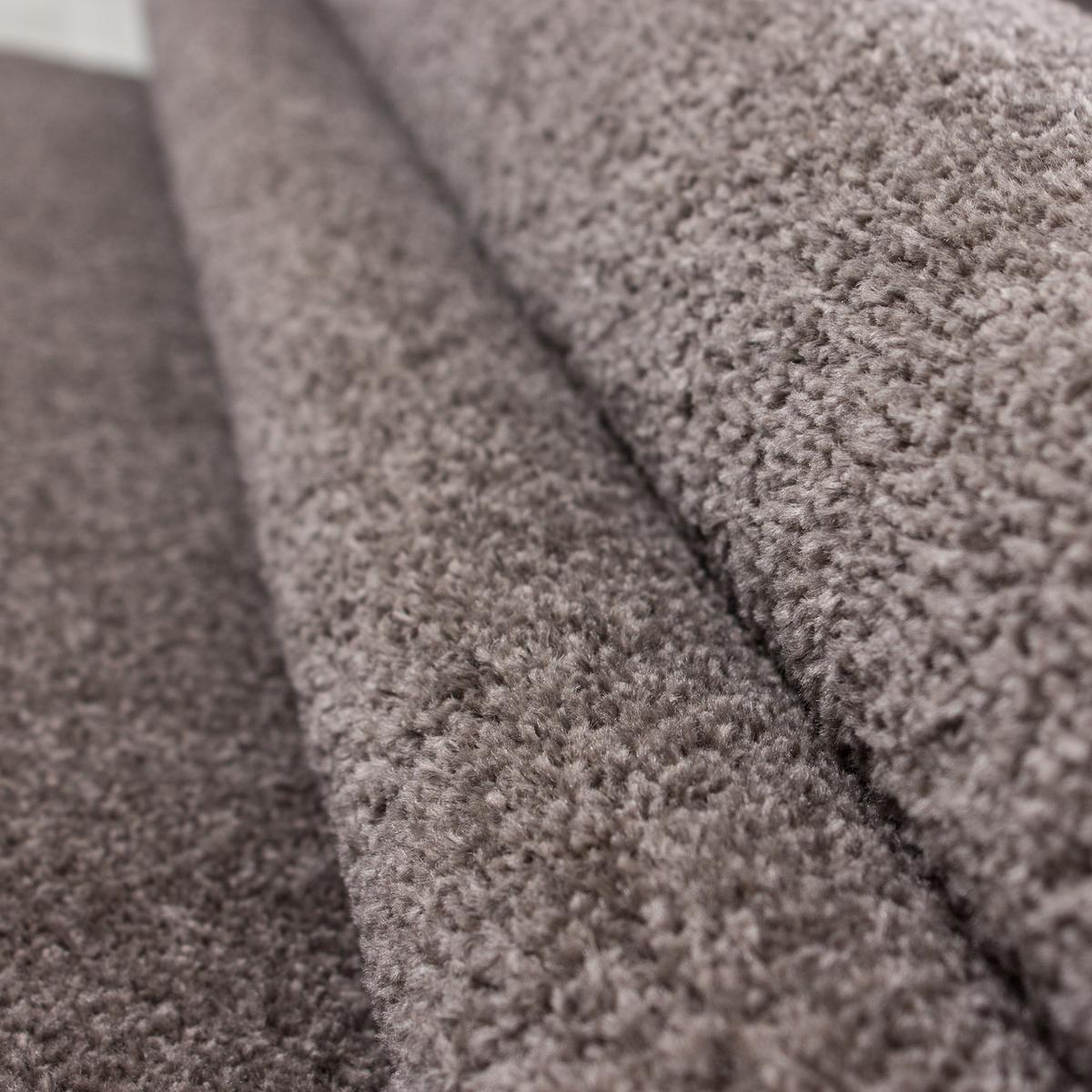 TEPPICH Kurzflor MAIN in Mokka, einfarbig, Ø 200 cm - Braun, Textil (200/200cm) - KADIMA DESIGN