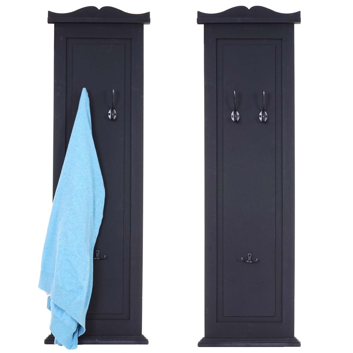 WANDGARDEROBE Grau 2er-Set - Grau, Holz (28/109/5cm) - MCW