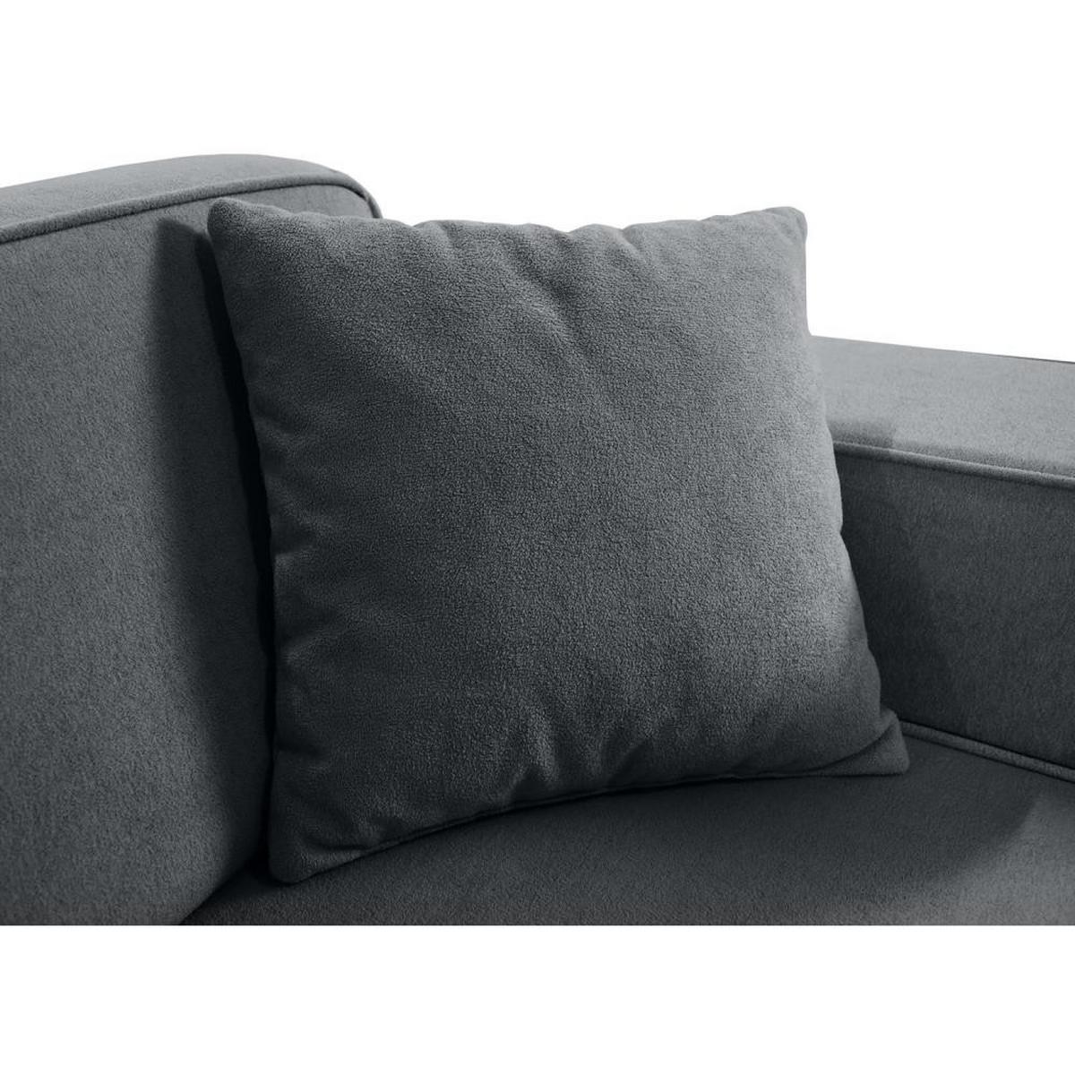 2-SITZER SOFA Pedro ohne Schlaffunktion dunkelgrau - Dunkelgrau/Schwarz, Textil (185/75/88cm) - Beautysofa