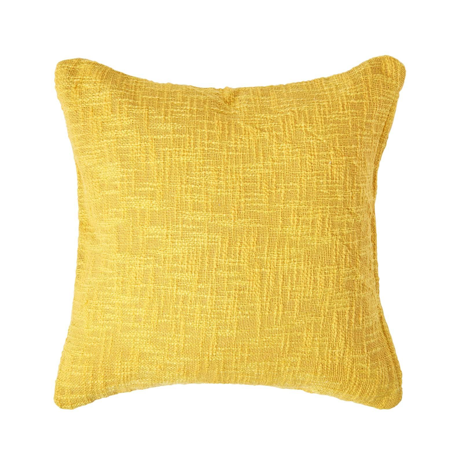 KISSENHÜLLE Nirvana Slub 60/60 cm, 100% Baumwolle - Gelb, Textil (60/60cm) - Homescapes