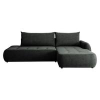ECKSCHLAFSOFA Bueno I, Seite: Rechts - Dunkelgrau/Schwarz, Holz/Textil (185/300cm) - MIRJAN24