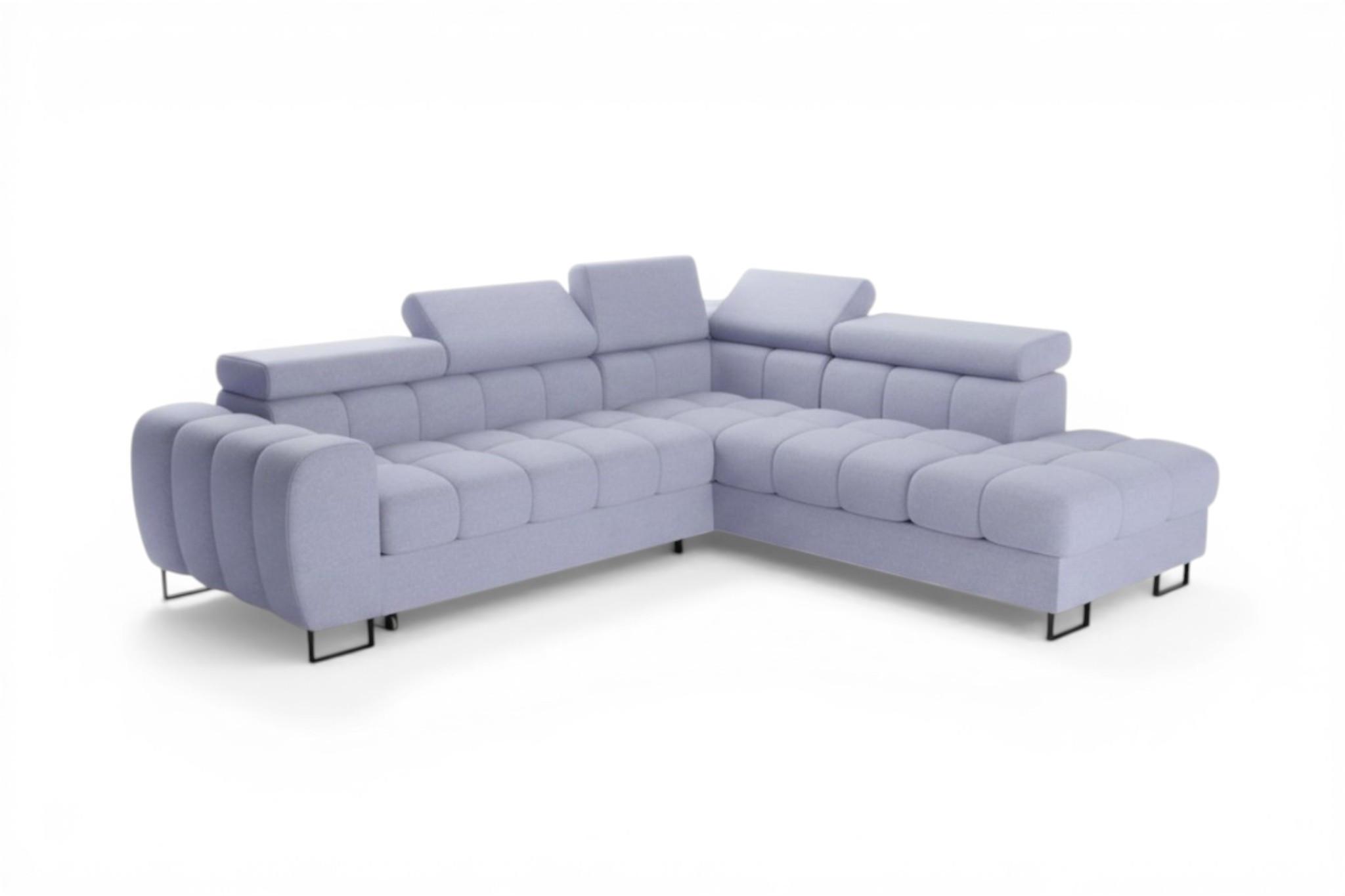 ECKSOFA Bastien Max Mit Schlaffunktion - Blau, Holzwerkstoff/Textil (260/225cm) - Fun Möbel
