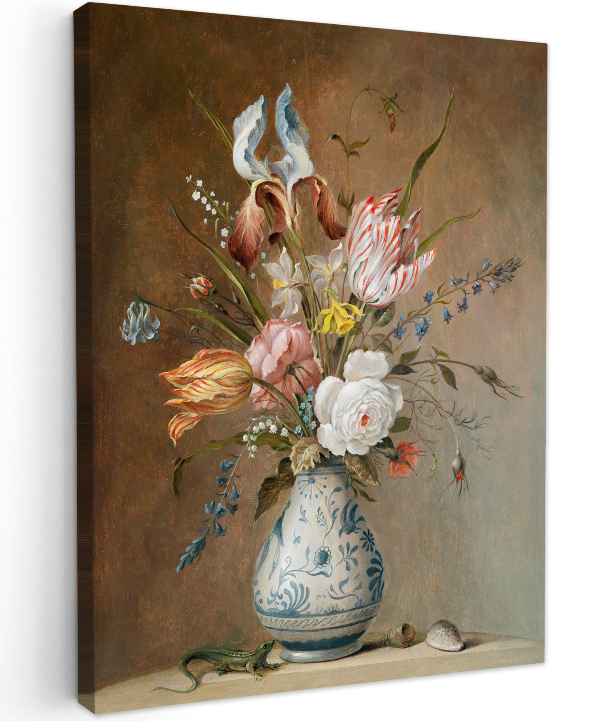 LEINWANDBILD Alte Meister - Blumen - Balthasar van der Ast Room Decor 30x40 cm - Hellbraun, Textil (30/40cm) - MuchoWow