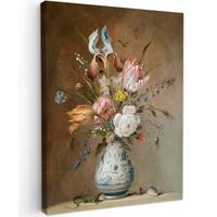 LEINWANDBILD Alte Meister - Blumen - Balthasar van der Ast Room Decor 30x40 cm - Hellbraun, Textil (30/40cm) - MuchoWow