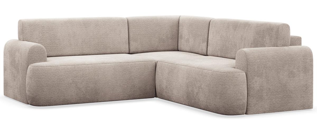 ECKSOFA Kaveo 245 cm universell mit Eckelement - Taupe/Schwarz, Kunststoff/Textil (245/245cm) - Selsey